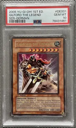 Yu-Gi-Oh! 2005 GILFORD THE LEGEND 1st Edition Ultra Rare SD5-EN001 PSA 10 GEM M - Image 3