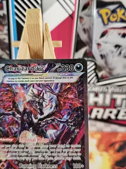 Charizard EX 234/091 Paldean Fates SIR Pokemon Card  NM+ Defects Noted/Pictured  - Image 2