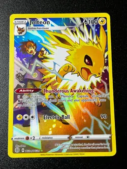 Jolteon TG04/TG30 - Brilliant Stars Trainer Gallery Blue Pokemon Card Holo NM - Image 1