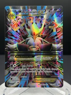 Pokemon Mega M Alakazam EX Full Art Ultra Rare Holo Card 118/124 Fates Collide - Image 1