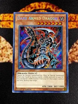 ðŸ”¥YUGIOH â€¢ DARK ARMED DRAGON â€¢ SECRET RARE â€¢ LCKC-EN068 â€¢ 1st EDITION â€¢ NMðŸ”¥ - Image 1