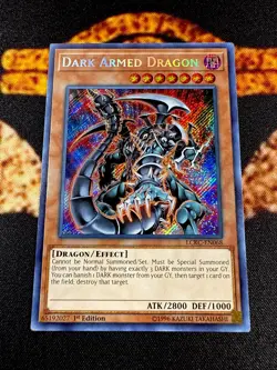 ðŸ”¥YUGIOH â€¢ DARK ARMED DRAGON â€¢ SECRET RARE â€¢ LCKC-EN068 â€¢ 1st EDITION â€¢ NMðŸ”¥ - Image 2