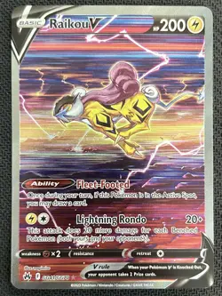 Raikou V GG41 NM Crown Zenith Galarian Gallery Pokemon TCG B - Image 1