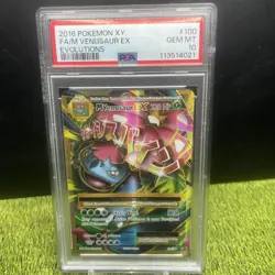 2016 POKEMON XY EVOLUTIONS #100 FULL ART/M VENUSAUR EX PSA 10 - Image 1