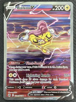 Raikou V GG41 Crown Zenith Galarian Gallery Pokemon TCG A - Image 1