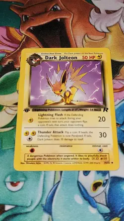 Dark Jolteon 38/82 Team Rocket 1st Edition Pokemon Card LP/NM - Image 1