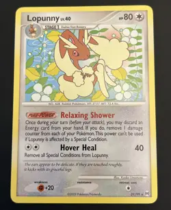 PokÃ©mon TCG Lopunny Rare Card 21/99 Arceus 2009 - NM - Image 1