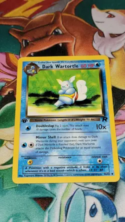 1st Edition Dark Wartortle 46/82 Team Rocket Pokemon Card LP/NM - Image 1