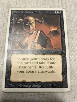 Demonic Tutor Sorcery Revised MTG Magic the Gathering MP Condition - Image 1