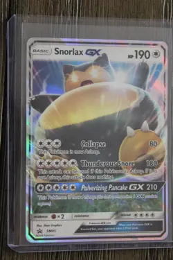 Pokemon TCG Snorlax GX SM05 Sm Holo Black Star Promo - Image 1
