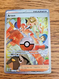 Pokemon - Paldean Fates Arven 235/091 Holo Special Illustration Rare SIR - Image 1