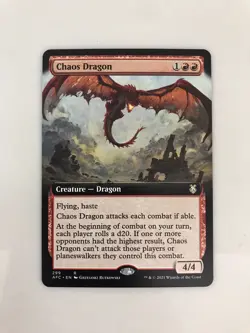 Chaos Dragon Extended Borderless MTG Magic the Gathering Card NM Near Mint AFC - Image 1