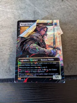 Ancestral Recall Foil Custom sticker on bulk MTG Commander - Image 2