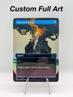 Ancestral Recall Foil Custom sticker on bulk MTG Commander - Image 3