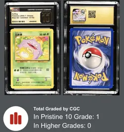 2000 Pokemon Koffing Base Set Unlimited Chinese 51/102 Psa CGC PRISTINE 10 Pop 1 - Image 4