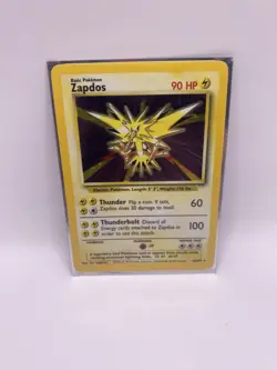 Zapdos 16/102 Holo Rare Base Set PokÃ©mon Card - Image 1