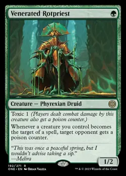 Venerated Rotpriest Light Play, English Magic the Gathering MTG Phyrexia: All Wi - Image 1