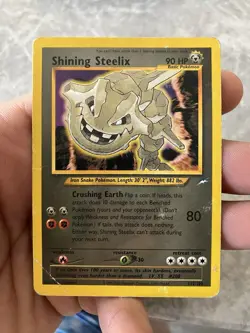 Shining Steelix 112/105 Neo Destiny Secret Rare Pokemon Vintage Holo Unlimited  - Image 1