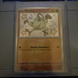 Mankey 169/091 Baby Shiny Rare Paldean Fates Pokemon TCG Scarlet & Violet NM - Image 3