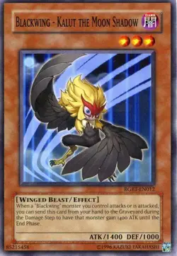 Yugioh Blackwing - Kalut the Moon Shadow RGBT-EN012 Common Unl NM x3 - Image 1
