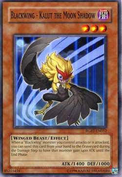 Yugioh Blackwing - Kalut the Moon Shadow RGBT-EN012 Common Unl NM x3 - Image 2