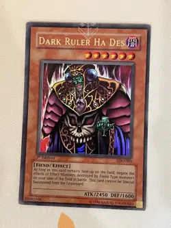 Yugioh, Dark Ruler Ha Des LOD-001, Ultra Rare, 1st Edition, P/LP - Image 1
