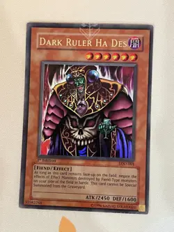 Yugioh, Dark Ruler Ha Des LOD-001, Ultra Rare, 1st Edition, P/LP - Image 3