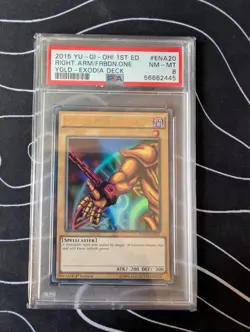 PSA 8 1st ed Right Arm of the Forbidden One ultra rare YGLD-ENA20 Yugioh - Image 1