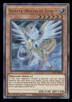 Hieratic Dragon of Tefnuit Ghosts From the Past #GFTP-EN050 Ultra Rare LP - Image 3