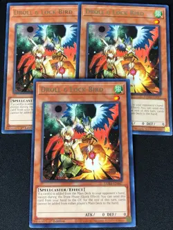 YUGIOH DROLL & LOCK BIRD TAMA-EN047 1ST RARE X3 (NM) - Image 1