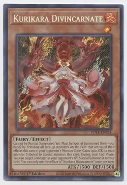 Kurikara Divincarnate POTE-EN031 Secret Rare Card Yu-Gi-Oh! - Image 1