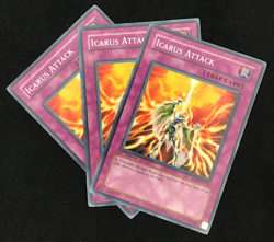 Playset 3x YuGiOh TCG Enemy of Justice #EOJ-EN055 Icarus Attack 1st Edition VLP - Image 2