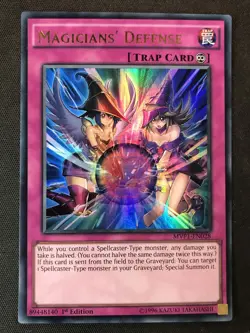 Yu-Gi-Oh TCG #MVP1-EN028 Magicians' Defense 1st Edition Ultra Rare LP - Image 1