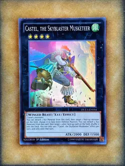 Yugioh Castel, The Skyblaster Musketeer DUEA-EN054 Super Rare 1st Ed LP - Image 1