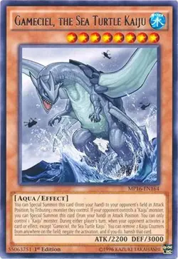 Yu-Gi-Oh Card - MP16-EN164 - GAMECIEL, THE SEA TURTLE KAIJU (rare) - NM/Mint - Image 1