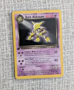 Dark Alakazam 18/82 1st Edition Non-Holo Rare Team Rocket Pokémon Card - Image 12