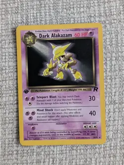Dark Alakazam 18/82 1st Edition Non-Holo Rare Team Rocket Pokémon Card - Image 2