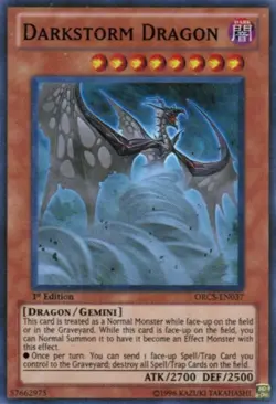Yugioh! LP Darkstorm Dragon - ORCS-EN037 - Super Rare - 1st Edition Lightly Play - Image 2