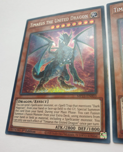 3 x Timaeus the United Dragon MP23-EN003 - Prismatic Secret Rare YuGiOh Playset - Image 5