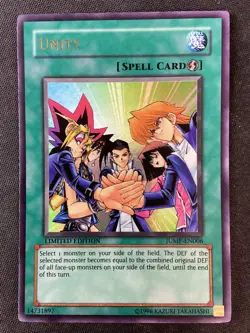 Yu-Gi-Oh TCG Shonen Jump Promo #JUMP-EN006 Unity Limited Edition Ultra Rare LP - Image 3