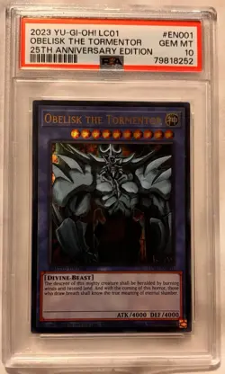 2023 YU-GI-OH! LCO1 OBELISK THE TORMENTOR QCSE PSA 10 - Image 1
