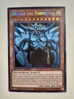 Yugioh! Obelisk the Tormentor - SBC2-ENB01 - Prismatic Secret Rare - 1st Edition - Image 1