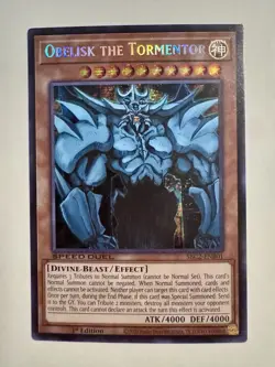 Yugioh! Obelisk the Tormentor - SBC2-ENB01 - Prismatic Secret Rare - 1st Edition - Image 2