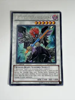 Yugioh  Blackwing Armed Wing 1st Edition Super Rare RGBT-EN041 - Image 3