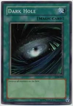Yugioh! LP Dark Hole - LOB-052 - Super Rare - Unlimited Edition Lightly Played, - Image 1