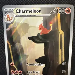 Charmeleon 169/165 Scarlet & Violet 151 Full Art Ultra Rare Holo Pokemon Card NM - Image 2