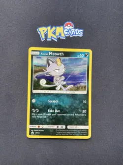 Pokémon TCG Alolan Meowth SM43 Black Star Promo Holo MP. - Image 5