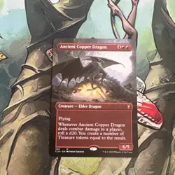 MTG: Ancient Copper Dragon (368) Battle For Baldurâ€™s Gate Borderless PR0XY - Image 1