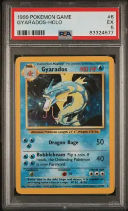 Pokemon Gyarados Holo Base Set PSA 5 - Image 1