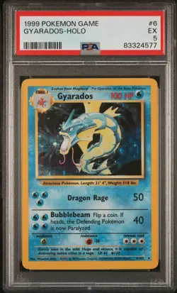 Pokemon Gyarados Holo Base Set PSA 5 - Image 3